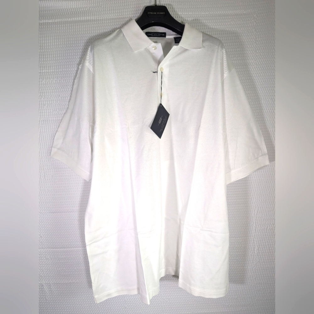 NWT Carnoustie mens white polo shirt size XXL